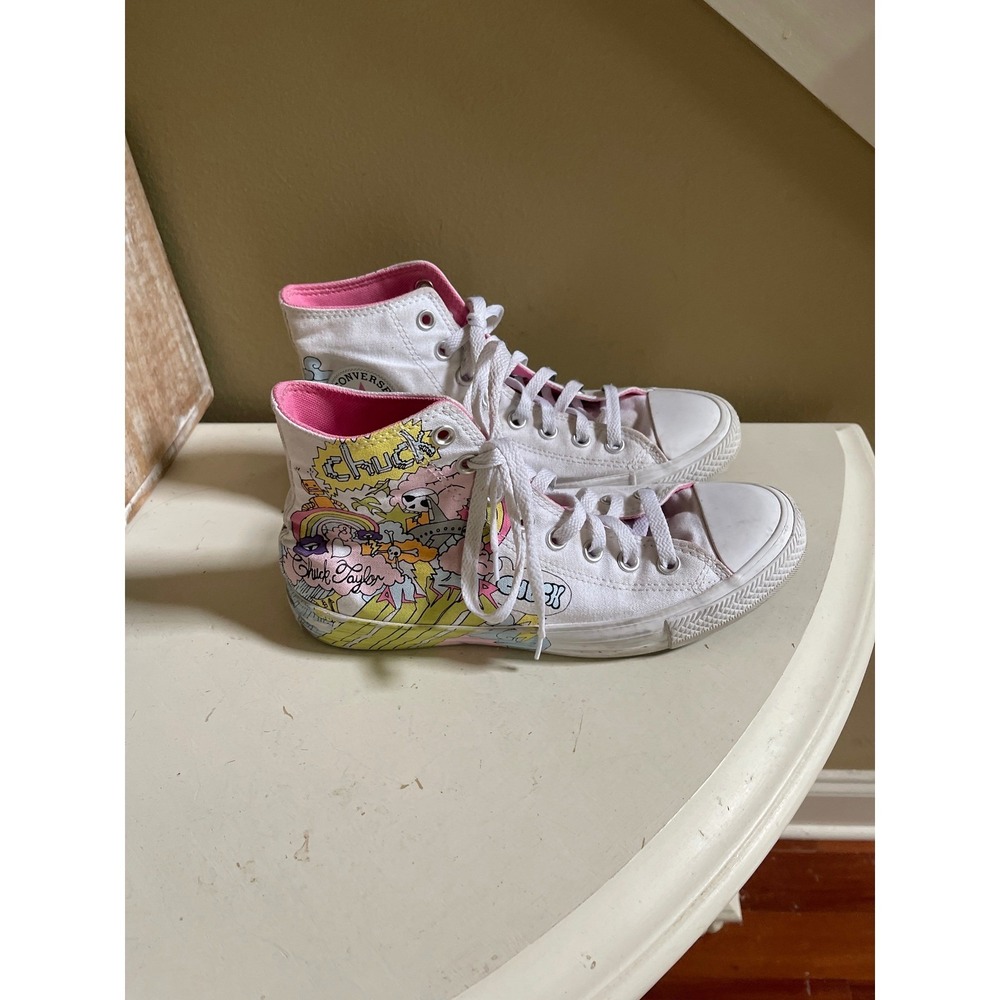 Converse Chuck Taylor All Star High Top Doodle Graphic Shoes  Womans 9 Men's 7